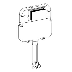 GalvinAssist® Slim Design Inwall Cistern, Less Flush Plate