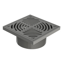 HeelGrate® SS316 Floor Drain Grate Assembly Square 150x100 BSP