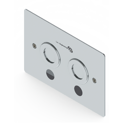 SS Vandal Resistant Dual Flush Plate Assembly for Pneumatic Inwall Cistern with CP-BS Flush Buttons