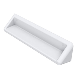 Wallgate Anti-Ligature, Anti-Vandal Solid Surface Shelf Rear Fixed 470 x 140 - White
