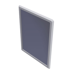 Wallgate Anti-Ligature, Anti-Vandal Polycarb Mirror with Solid Surface Surround Front Fixed 500 x 650 - White