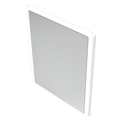 Wallgate Anti-Ligature, Anti-Vandal Polycarb Mirror with Solid Surface Srnd 459W x 600H - White