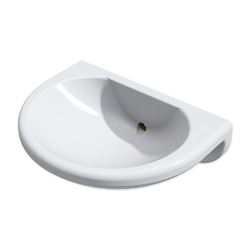 Wallgate Anti-Vandal Solid Surface Wash Basin, Back to Wall Waste - Concealed Serv - White